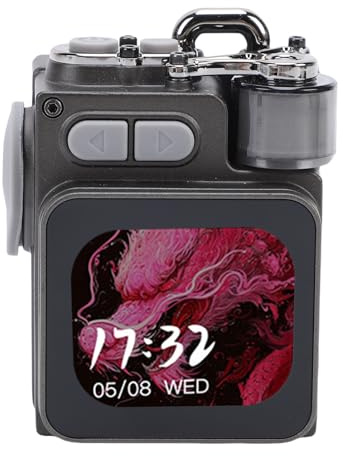 ZAICOLER Bluetooth-Lautsprecher, Metall-Wild-Cool-Look, Robuster Reise-Außenlautsprecher mit Touchscreen-Uhr, Kristallklarer Stereo-Sound, Kabelloses für Camping, Wandern