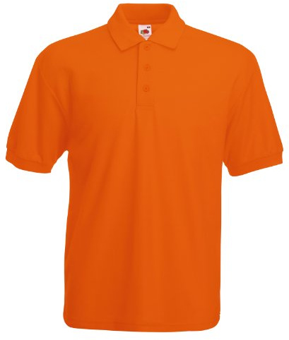 Fruit Of The Loom Men s SS033M Short Sleeve Polo Shirt, Orange, X-Large