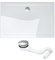 doporro Plato de Ducha Rectangular Antideslizante 90x100x4 cm – Acrílico Blanco con Válvula de Desagüe AL01, Conexiones DIN, Instalación a Ras de Suelo – Lucia02