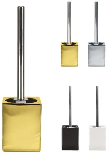 KW Flash Ceramic/Stoneware Toilet Brush and Holder (Gold)
