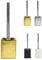 KW Flash Ceramic/Stoneware Toilet Brush and Holder (Gold)