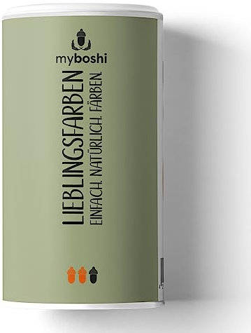 myboshi Lieblingsfarben, Natur-Färbemittel für 100g Wolle, 100% natürliche Farbe, geeignet für Naturwolle und Textilien, Kreativprodukt Grün (Birke) 1 Dose