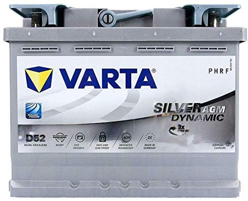 BATTERIA VARTA D52 AGM 12V 60 AH 680A EN START STOP 242x175x190 560901068