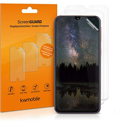 kwmobile 3X Displayschutzfolie kompatibel mit Samsung Galaxy A40 Folie - klare Schutzfolien Set in transparent
