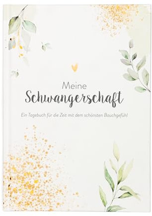 Schwangerschaftstagebuch Premium I Erinnerungsbuch I Baby-Buch I Fotoalbum I 124 Seiten