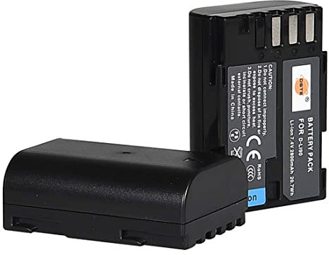 DSTE 2PCS D-LI90 Li-Ion Akku Kompatibel mit Pentax K-7 K-7D K-5 645D K-5IIS K-5II K01 K-1