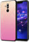Cadorabo Estuche Compatible con Huawei Mate 20 Lite en Amarillo - Rosa - Funda Protectora Bicolor Fabricada en Silicona TPU y Parte Trasera de Cristal Templado