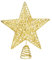 Jomnvo Weihnachtsbaumspitze aus Metall, goldfarben, glitzernd, Weihnachtsbaumspitze für Weihnachtsfeier, Heimdekoration, 20,3 cm