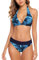 Aidotop Damen Bikini Set Triangel Badeanzug Strand Ties Zweiteiliger Bademode Bikinihose（Leaf,L）