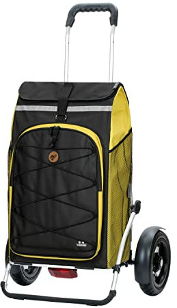 ANDERSEN Einkaufstrolley - Royal Shopper Plus Fado 2.0 gelb 74 L Einkaufsroller,Freizeit,Thermo,XXL, Aluminium, klappbar, luftbereiftes Kugellagerrad