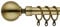 BOOM JOG Gardinenstange, Metall, Kugel-Endstücke, ausziehbar, 160–300 cm, Antikes Messing, Gold, 19 mm Durchmesser, Gardinenschienen