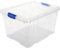 AC - Caja de ordenación de plástico Transparente nº2 con Tapa - Contenedor de almacenaje para Juguetes, Libros, Ropa, y Otros Objetos. Capacidad 25L. Dimensiones Aprox. 42,2 x 25,6 x 35 cm