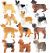 SIENON 12PCS Mini Dog Figurines, Realistic Dog Figures Toy Set, Plastic Puppy Figures, Miniature Pet Animals Toy, Puppy Cake Cupcake Topper for Easter Eggs Birthday Christmas
