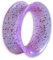 viva-adorno 1 Stück Tube Flesh Tunnel Plug Silikon Ohr Piercing Glitter Glitzer Opal schimmernd flexibel Größe Z108g Lila/Flieder, 12mm