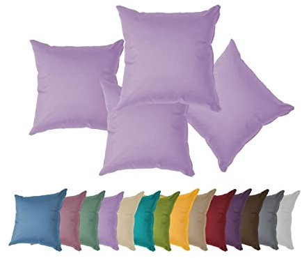 chilly pilley Kissen Wasserfest Gartenstuhl Gartenkissen Dekokissen Indoor Outdoor Sitzkissen Rückenkissen Garten Kissen Elegante Outdoorkissen viele Farben 4er Set 45x45 Lila