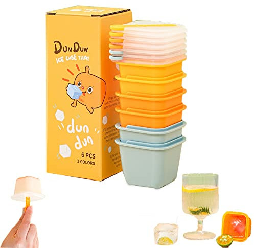 Moldes para Cubitos de Hielo,Moldes Cuadrados Grandes para Cubitos de Hielo,Bandejas de Cubitos de Hielo,Cubitos de Hielo Cuadrados Grandes,Molde para Cubitos de Hielo con Tapa Con Palito de Helado