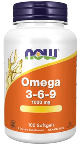 Now Foods, Omega 3-6-9, 100 glutenfreie Softgels, 1400mg Leinsamenöl je Dosis, Sojafrei, GMO frei, Geschmacksneutral