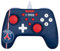 Konix PSG Controller con cavo per Nintendo Switch, Switch 2 e PC - Funzione vibrazione - Cavo da 3 m - Blu, bianco e rosso