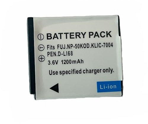 Ukkipower Replacement Battery Fujifilm NP-50 NP-50A Compatible with FinePix F Series F100fd F200EXRm F300EXR F50fd F60fd F70 EXR, FinePix Z Series Z100FD, 75EXR F85EXR F200EXR F305EXR Series