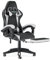 Racingreat Silla Gaming con reposapiés, silla de oficina, silla de juegos, reposacabezas y cojín lumbar, ergonómica de cuero de la PU silla de ordenador para Gamer Oficina Hogar Adulto