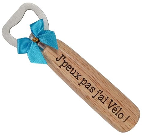 Décapsuleur Vélo Cadeau Cycliste Personnalisé Ouvre Bouteille en Bois Cadeau Vélo pour les Fans du Tour Cadeaux Idéal pour Anniversaire Noël