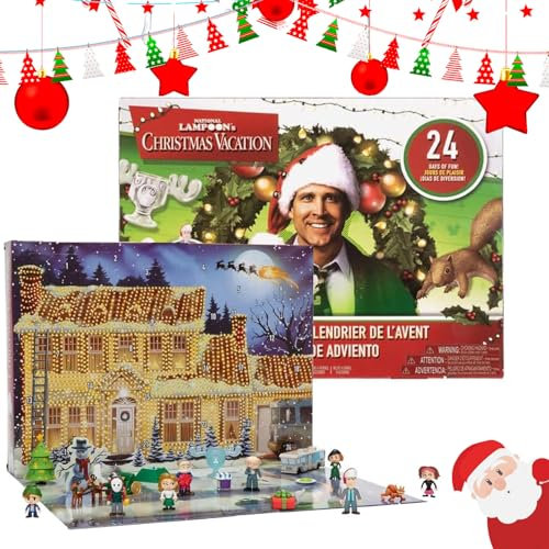 National Lampoon's Adventskalender 2024-24 Tage Weihnachts Countdown Kalender, Griswold Adventskalender 2024 für Kinder, 2024 Christmas Vacation Griswold Kalender