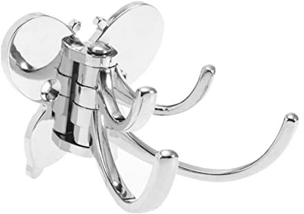 Cabilock Hook Four Arms Swivel Coat Hook Heavy Duty Wall Mounted Hanger Sturdy and Wearproof