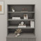 HOMEELIKE Highboard-Oberteil HAMAR Hellgrau 90x30x100 cm Massivholz