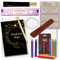 Manifestation Positive Gift Set with Manifesting Journal, Satya Incense Sticks, x7 Chakra Candles, Rose Quartz Bracelet, Incense Stick Holder and Jewel Pen