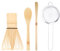 HMAZAE Matcha Whisk Set, 4-Pack Matcha Kit Accessory with 100-Prong Handmade Bamboo Chasen Wisk Mixer, Scoop, Spoon, and Sifter, Perfect for Making Ceremonial Macha Tea, Gift for Mocha Lovers