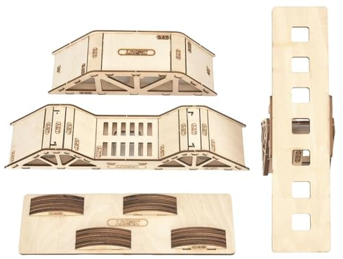 RC Wooden Bridge Accessories Seesaws for 1/43 RC Car Gifts Simulation Obstacle Slope