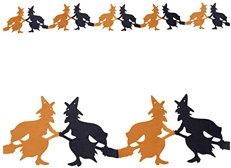 W WIDMANN MILANO Party Fashion 2160T - Hexengirlande, 3 m, Dekoration, Partydekoration, Halloween, Mottoparty