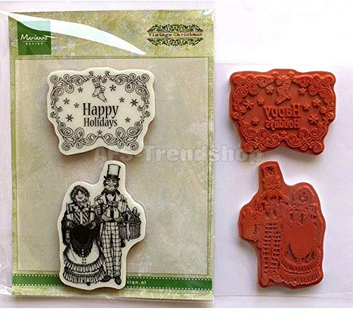 Marianne Design Clear Stempel Vintage Happy Holidays