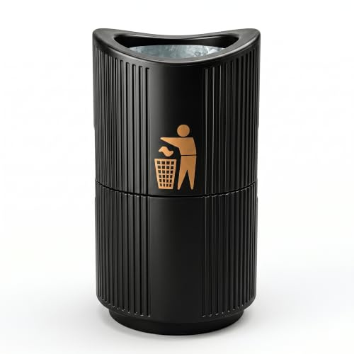 Chabrias Ltd 94 Litre Outdoor Litter Bin with Steel Liner - UK MADE - Lockable Open Public Waste Bin for Parks, Schools, Streets, Playgrounds, Car Parks and Commercial Outdoor Areas, Heavy-Duty Design