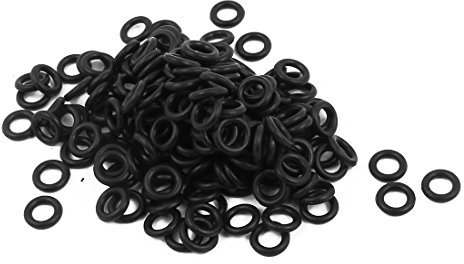 sourcing map Packung mit 200 Nitrilkgummi O-Ringe 6mm AD 4mm ID 1mm Breit Dichtung