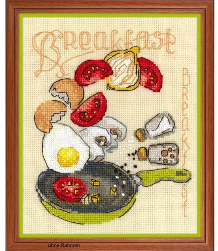 Riolis Auslaufmodell Kreuzstich-Set Frühstück, Zählmuster