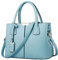 FiveloveTwo Dame Classy Satchel Handtasche Tote Handtasche Griff Tasche Umhängetasche Hellblau