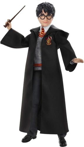 Mattel Harry Potter - Sammlerpuppe (ca. 26 cm) mit Hogwarts-Uniform, Gryffindor-Robe und Zauberstab, Spielzeug ab 6 Jahren FYM50