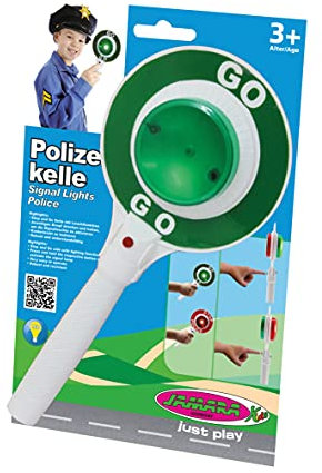 Jamara Segnale Stradale Polizei-Lato Stop And Go con Funzione Luminosa, Robusto e Resistente, Facile da Usare, Colore Bianco, Taglia Unica, 460308