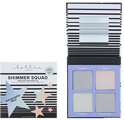 Lottie London Shimmer Squad Holographic Haul Highlighting Palette, 16,8 g