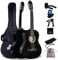 Winzz Konzertgitarre 4/4 Erwachsene, Klassische Gitarre Anfänger Set für Kinder ab 11+ Jahre - Schwarz Glänzend (39 Zoll)
