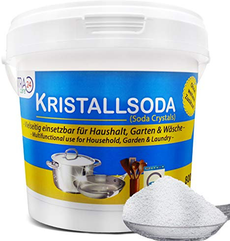 Centra24 Kristallsoda in Eimer, 800g, Waschsoda, Fettentferner, Extra Glanz, Haushalt, Wäsche, Garten, Natriumcarbonat, Backofenreiniger, NA2CO3, Soda
