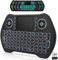 BL Mini Wireless Keyboard Remote Control with Touchpad Mouse Combo, Backlit 2.4GHz Mini Keyboard Wireless USB Dongle Rechargeable Li-ion Battery for Android TV Box Smart TV PC PS3 Windows MacOS X-Box