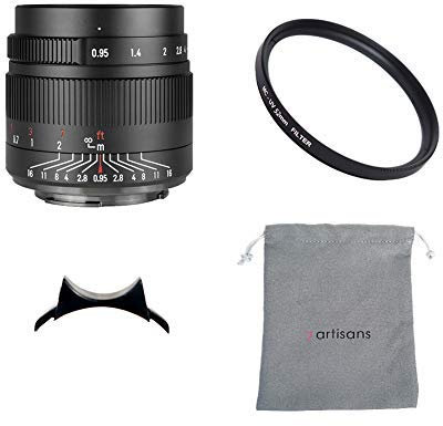7 Artigiani 35mm F0.95 Grande Apertura APS-C Messa A Messa A Fuoco Manuale Obiettivo Ritratto per Panasonic/Olympus M4/3 Mount Fotocamera Nero