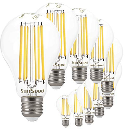SunSeed 10x Glühfaden LED classic Lampe E27 13W ersetzt 115W Neutralweiß 4000K