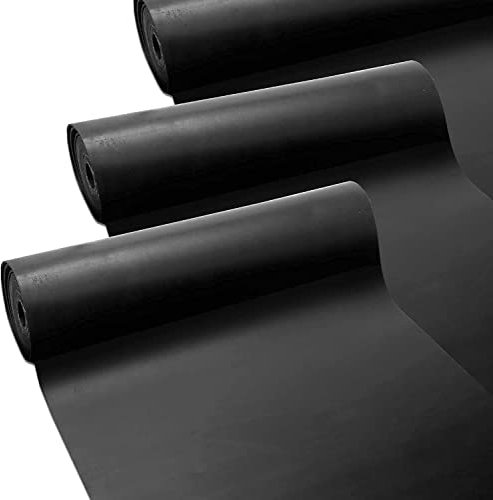 Floordirekt SBR Gummimatte 120 x 50 cm, 6 mm - Meterware - Schwarz & Glatt - Bautenschutzmatte Antirutschmatte Gummi Boden Matte - Bodenbelag Gummiplatte Gummistreifen