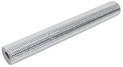 Aluminum Radiator Reflector Foil Panels Heat Reflective Insulation Roll, Bubble Radiator Foil, Multi Purpose Insulation for Wall Attic HVAC Garage Shed Hutch Kennel Campervan (2m x 45cm) Tops