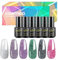 CONTIGO Glitzer Gel Gellack Nail art Set Soak Off UV-LED Gel Polish 6 X 7ml