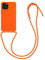kwmobile Crossbody Case Compatible with Apple iPhone 12 Pro Max Case - TPU Silicone Cover with Strap - Fruity Orange