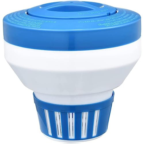 Flotador de cloro/bromo, dispensador de cloro flotante grande para tabletas de cloro de 3 pulgadas, clorador óptimo de piscina con liberación ajustable para piscina interior y exterior jacuzzi